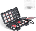 Memory Card Case Carrier with 3 Individual Slim Credit Card Size Memory Card Holder for 36 SD SDXC SDHC & 74 TF MSD Cards,Water-Resistant Micro SD Card Organizer Achieve Easy Daily Carry & Storage by Kiorafoto