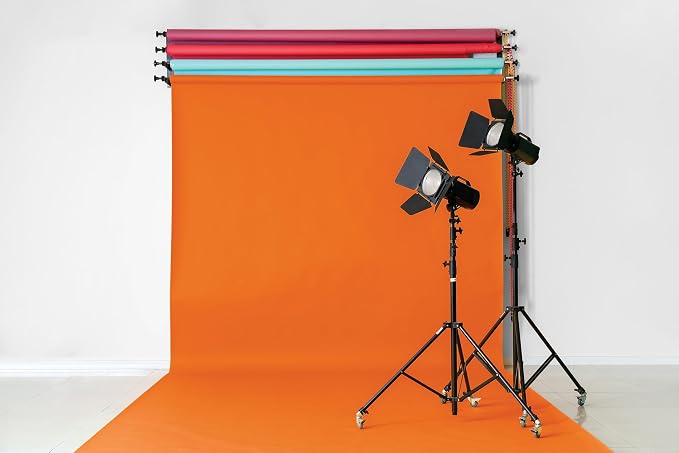 Denny Mfg Seamless Paper Backdrop for Photoshoot, Orange, 86 in x 36 ft | Photography Backdrop, Matte Finish for Portraits, Product Photos and Video Shoots, with Free Roll Gaffer Tape (2 in x 13 ft) - Image 7