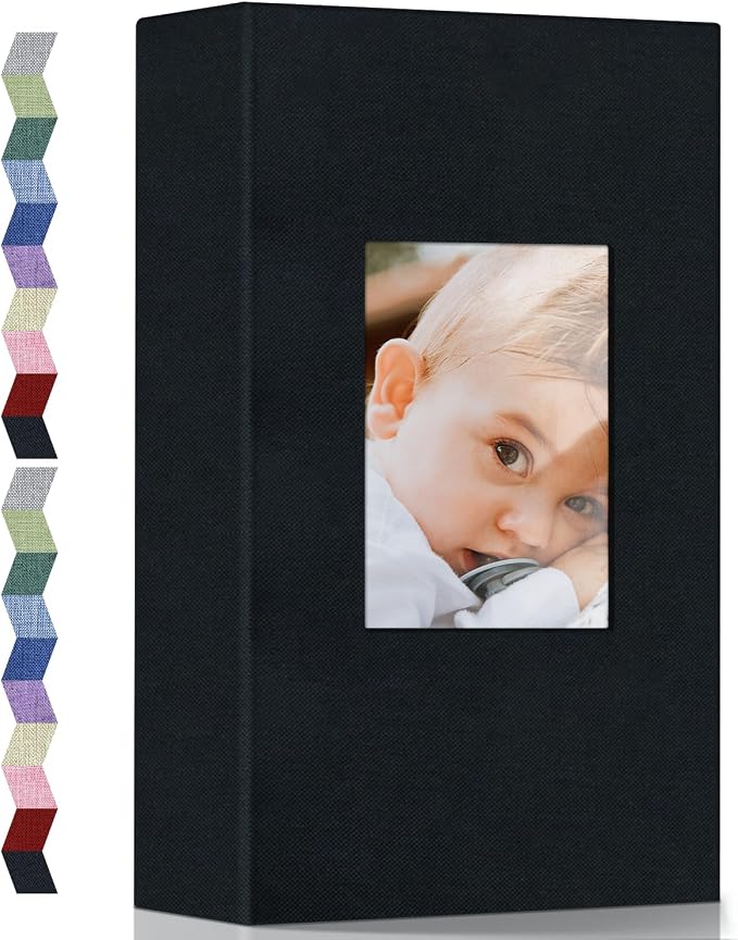 Popotop Photo Album 4x6-300 Photos Linen Cover Photo Books with 300 Horizontal Pockets,Slip-in Picture Albums for Family Wedding Anniversary Baby Vacation Pictures by Popotop