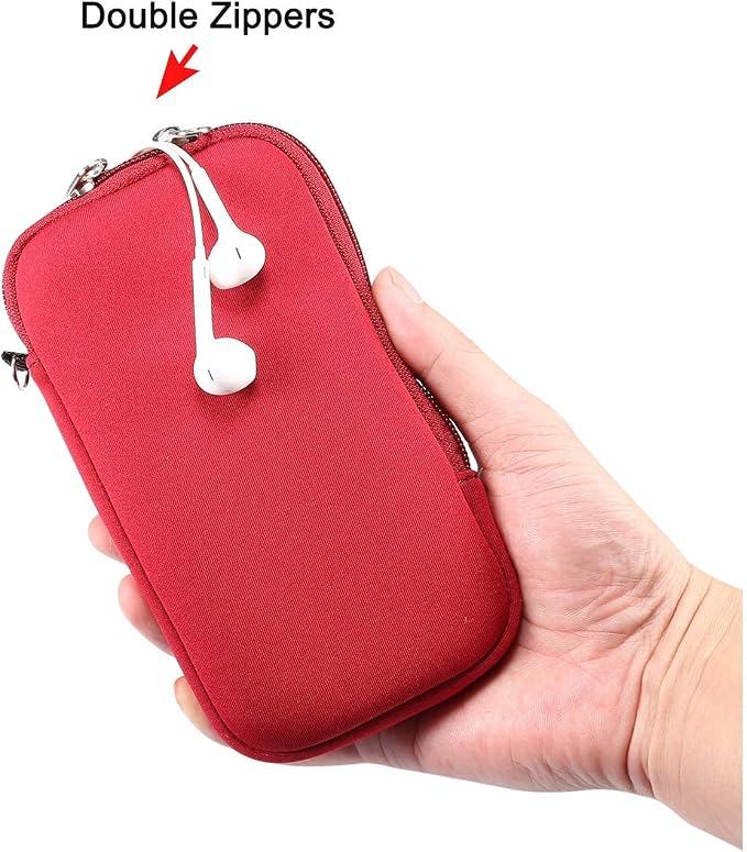 Phone Sleeve Case for Samsung Galaxy A17 A16 A07 A06 S26 Ultra S25 S24Ultra | Neoprene Cell Phone Pouch for iPhone 17 16 Pro Max, Moto G Play 5G, G Power 2026 2025 2024 with Neck Lanyard, Inner Pocket - Image 4