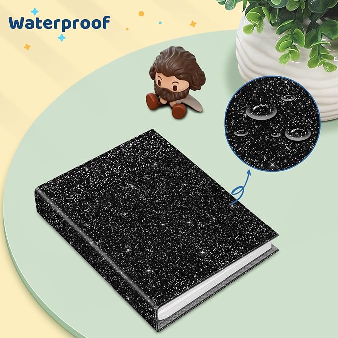 Fintie Photo Album 4x6 Photos - 52 Pockets Small Wallet Albums For Family | Vegan Leather Cover, 4X6 Picture Keepsakes, Family/Wedding/Travel Memory Book, Baby/Kids/Boys/Girls Gift, Glittering Black - Image 5