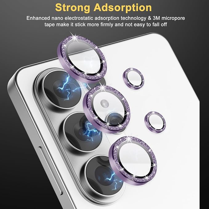 Camera Lens Protector for Samsung Galaxy S26 Ultra, Glitter Violet | Tempered Glass, Auto-align Tray, Easy Installation, Case Friendly, Anti-Scratch, HD Clear, Ultra Slim - Image 3