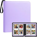 Veicevol 256-Pocket Album for Polaroid i-Type, 600 & SX-70 Photos, Purple | Designed for Fujifilm Instax Wide Photos, Water-Resistant PU Leather Cover, Zipper Closure, Securely Holds Up to 256 Photos by VEICEVOL