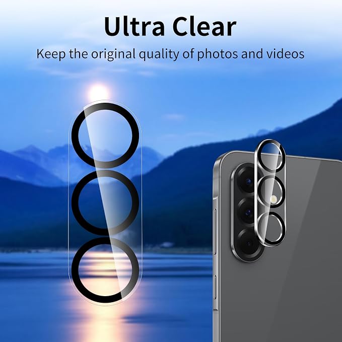 Dengduoduo 3 Pack Camera Lens Protector for Samsung Galaxy A17, Tempered Glass Camera Protector Back Lens Cover, Ultra HD, 9H Hardness, Anti-Scratch, Case Friendly[No Affect on Night Shots] - Image 3