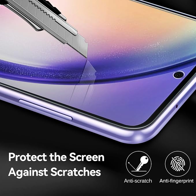 ivoler Screen Protector for Samsung Galaxy A54 5G Tempered Glass 6-Pack | with [Easy Installation Frame], Anti-Scratch Case Friendly Clear HD Film for Samsung Galaxy A54 6.4 inch - Image 5