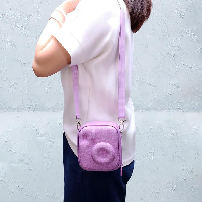 LTGEM Case Compatible with Fujifilm Instax Mini 13/12 Instax Camera, Purple | Fits Instant Camera 11/10/9/8/7/7+ and FUJIFILM Instax Mini Instant Flim with Shoulder Strap, Case Only - Image 7