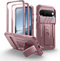 Dexnor for Google Pixel 11 Pro XL Case with Slide Camera Cover & 2 Front Frames & Built-in Screen Protector & Kickstand,Full-Body Shockproof Protective Cover Heavy-Duty Rugged Cases,Peony Pink(2026) by Dexnor