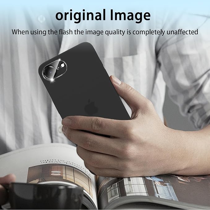 (3 Pack) Camera Lens Protector for iPhone 17e / iPhone 16e, Anti Scratch, Bubble Free,Tempered Glass Screen Protecto - Image 4