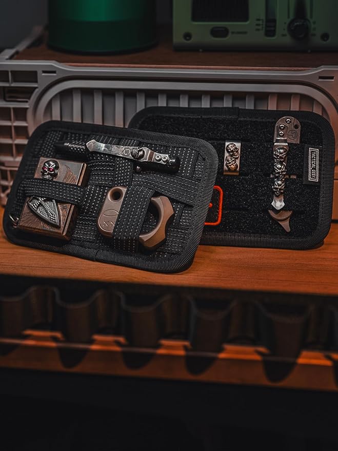 TACTICAL_GEEK TCM2 Mini EDC Organizer Board, Anti-Slip Elastic Woven Board,Bag Insert Panel for Small Gear, Backpack Accessories for Everyday Necessary Gadget (Black) - Image 6