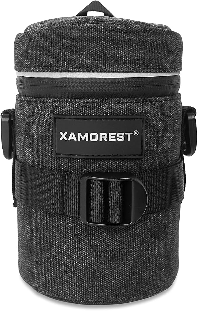 Camera Lens Case Lens Bag Compatible (4.13" x 7.28"(Canvas, Black)) - Image 3