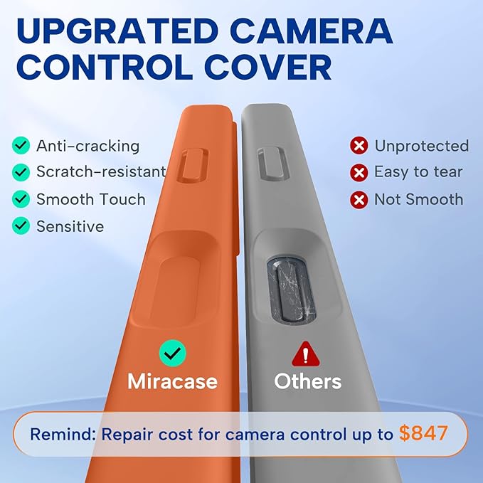 Miracase Silicone & Magnetic for iPhone 17 Pro Max Case, Amber Orange | Compatible with MagSafe, Camera Control Cover, Premium Silicone Cover Shockproof Drop Protection Phone Case for 17 Pro Max - Image 2