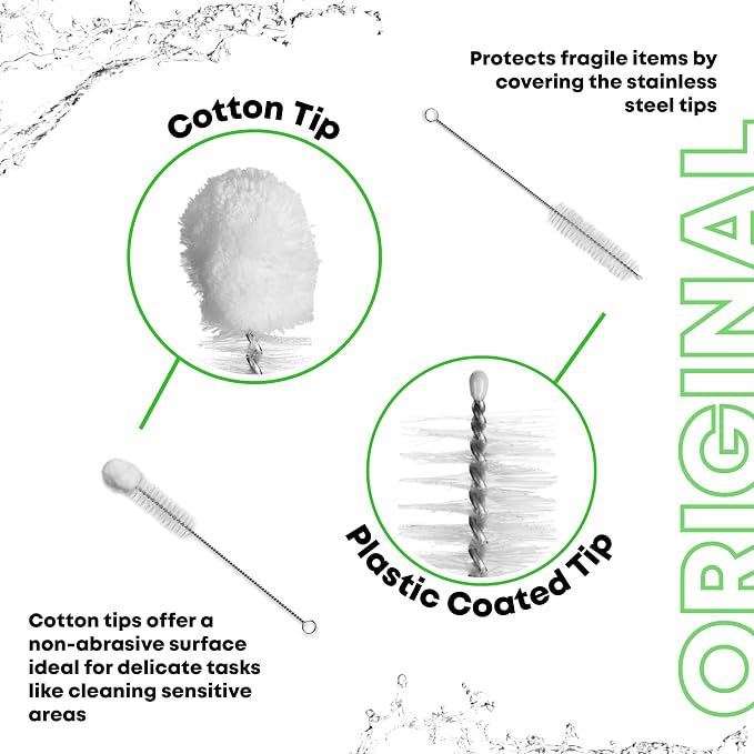 Pipe Perfect Original Cleaning Brush Set – Multi-Size Detail Brushes for Glass, Bottle, Tube & Narrow Openings | Deep Cleaning Kit for Hard-to-Reach Areas | Durable Reusable (Original Pack) - Image 6