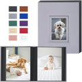Popotop 4x6 Photo Album Holds 100 Pictures, Vegan Leather Hardcover | 100 Photos Capacity, Acid-Free Clear Slip-In Pockets, Compact Format, Front Photo Window, Gifts for Family Wedding Baby by Popotop