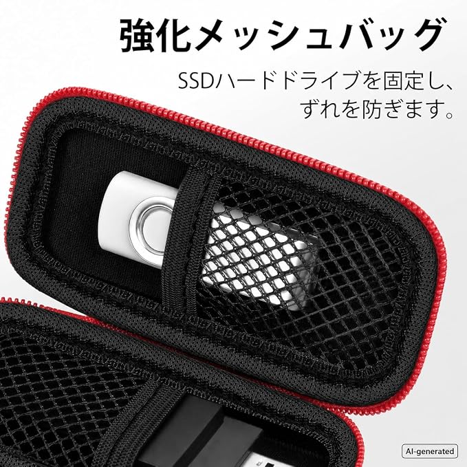 USB Flash Drive Case for SanDisk for Samsung, for SD/SDXC/SDHC Memory Cards | for Buffalo External 1.0TB Portable SSD, Mini Electronic Accessories Organizer, Office/Travel Use, Thumb Drive Bag Only - Image 4