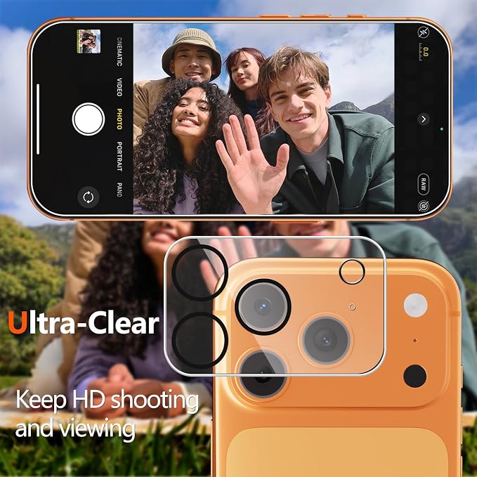 2+2 Pack Privacy Screen Protector for iPhone 17 Pro Max 6.9-Inch | with Camera Lens Protector, Anti-Spy Tempered Glass Film, Easy Installation, 9H Hardness, Case Friendly - Image 4