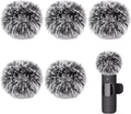 Mini Wireless Furry Windscreen Covers, Microphone Windscreen for Lavalier Lapel Microphone Mini Furry Mic Cover Noise Reduction - 5 pack by Mecefeno