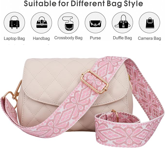 Replacement Purse Strap Shoulder Strap Adjustable Crossbody Strap for Women Crossbody Wide Shoulder Bag - Image 2