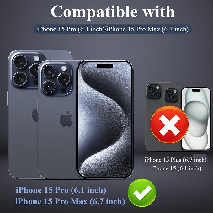 YWXTW [5 Pack Designed for iPhone 15 Pro Max Camera Lens Protector, for iPhone 15 Pro Camera Lens Protector, Night Shooting Mode, Anti Scratch HD Clear 9H Hardness Tempered Glass - Image 2