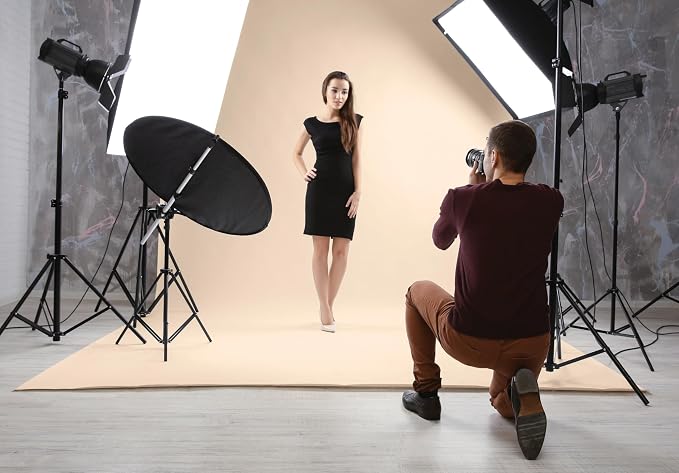 Denny Mfg Seamless Paper Backdrop for Photoshoot, Buff, 53 in x 36 ft | Photography Backdrop, Matte Finish for Portraits, Product Photos and Video Shoots, with Free Roll Gaffer Tape (2 in x 13 ft) - Image 3