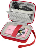Comecase Digital Camera Case for Kodak PIXPRO FZ45 FZ55 for Travel, Red | Fits Cameras up to 4.33 x 3.07 x 2.3 in, Pre-Cut Foam, Elastic Strap&Hand Strap, Mesh Pocket for Accessories, Case Only by COMECASE