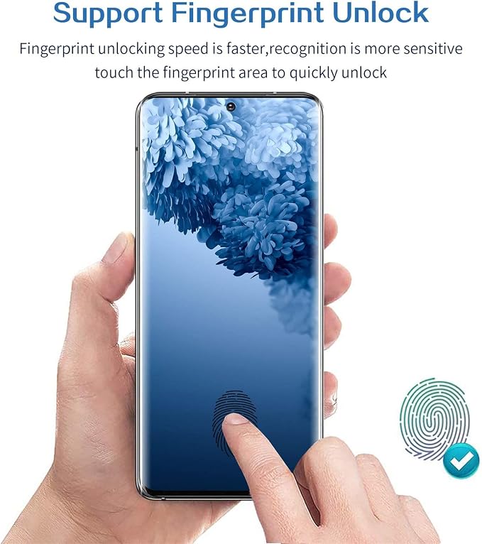 Galaxy S20 FE Screen Protector and Camera Protector, [3 Screen Protectors+3 Camera Protectors][Support Fingerprint] Tempered Glass Screen Protector for Samsung Galaxy S20 FE 5G/4G - Image 3