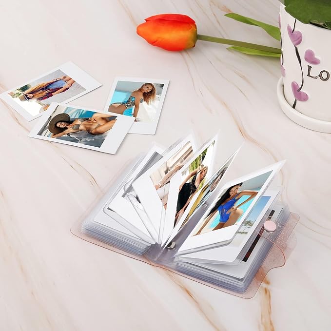 Ruibytree 2 Pack Small Photo Album 2x3 for Fujifilm Instax Mini, Pink | 72 Instant Photo Capacity, Portable Size, Acid-Free Pages, Snap Closure, Fits Polaroid 2x3 Prints, Carry Favorite Memories - Image 6