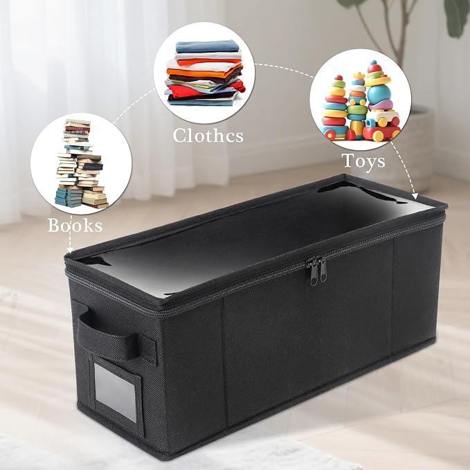 CCidea CD Storage Box with Clear Window - 2 Pack Media Organizer, Innovative Folding Design for CD Discs, CD Holder with Reinforced Handle & Label Slot, Holds 29 CDs Each, Fits Car & Home Use (2) - Image 7