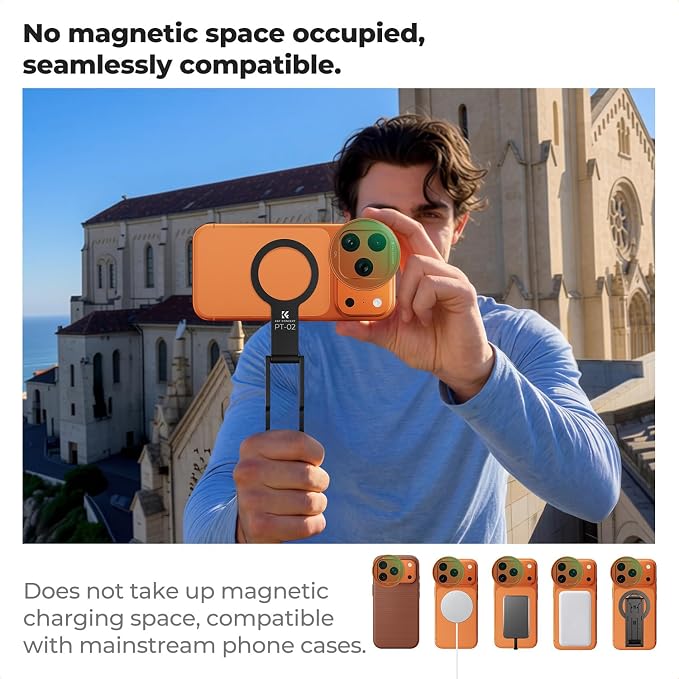 K&F CONCEPT Snap-On CPL Filter Compatible with iPhone 17 Pro Max/17 Pro | 9.5g Ultra-Lightweight Polarizing Filter with Snap-on Deco Mount, AGC Glass 28-Layer Coating Anti-Reflection, FA301 - Image 3