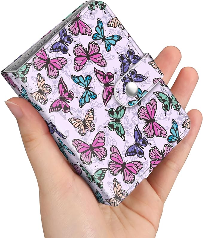 Fintie Mini Photos Album Book for 2x3 Inch Films - 52 Pockets Small Albums | For Fujifilm Instax Mini, Polaroid Hi-Print Pictures, Portable Kpop Photocard Holder, Travel Memory Book, Butterfly by Fintie
