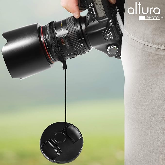 Altura Photo 5 Pcs Lens Cap Leash, Keeper, Tether & Holder for Camera Lens | Never Lose a Lens Cap Again, Lens Cover Strap & String, Fits Most DSLR & Mirrorless Cameras - Image 8