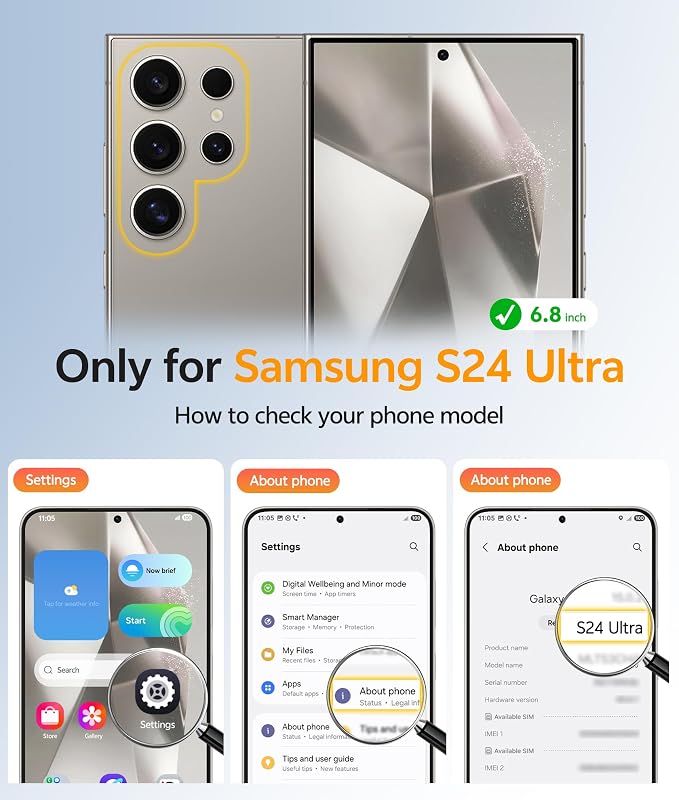 FNTCASE for Samsung Galaxy S24 Ultra Case, Compatible with Magsafe | Screen Protector, Full Camera Protection, Translucent Matte, 14FT Military Grade Drop Proof, Protective Phone Cover - Image 2