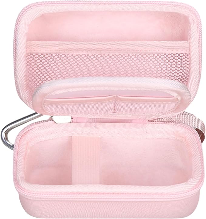 Digital Camera Case for FJFJOPK/for Lecnippy 4K Vlogging Camera/SECHKISS/Fleafer Upgrade FHD 1080P Digital Camera with Mesh Pocket for Accessories SD Card Cable (Case Only) (Pink) - Image 5