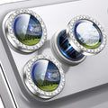 iPhone 17 Pro/17 Pro Max Camera Lens Protector Bling Diamond, Silver | Individual Metal, 9H Hardness, Scratch Resistant, Shockproof, Drop Protection, Case Friendly, Stylish Accessories by Xfilm