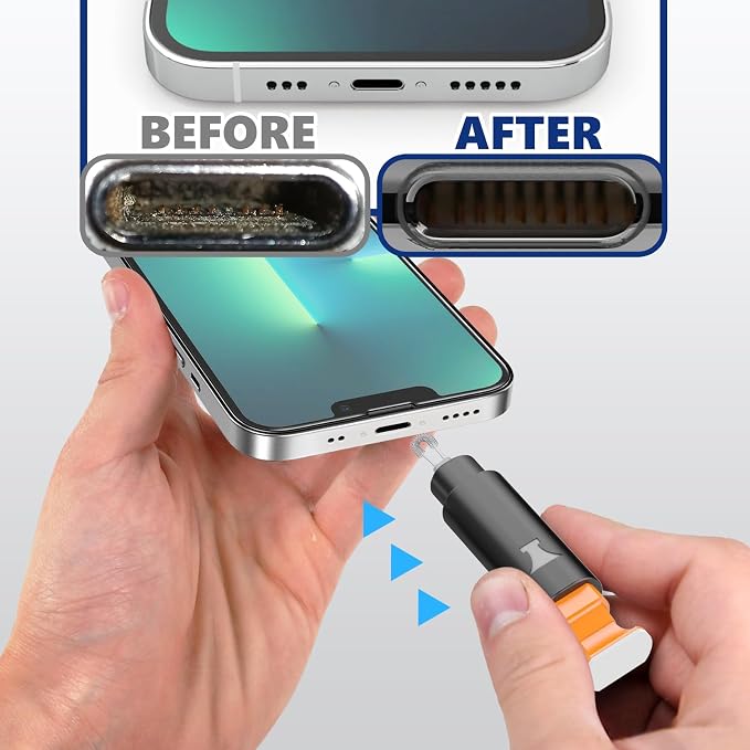 iPhone Cleaning Kit for Charging Port Cell Phone USB C with Storage Case | Multi-Tool, Cleaner Kit for AirPod, iPhone Cleaner, Portable Repair Tool, for Lightning Charger Cable iPad Electronic Devices - Image 5