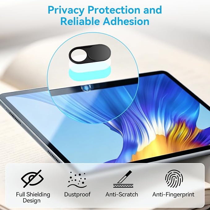 Upgrade Webcam Camera Cover, [6-Pack] 0.023 inch Metal Camera Cover Slide | for Mac, iPad, MacBook Pro, MacBook Air, Laptops, PC/Computer, Tablets, Web Blocker Protect Your Privacy - Image 8
