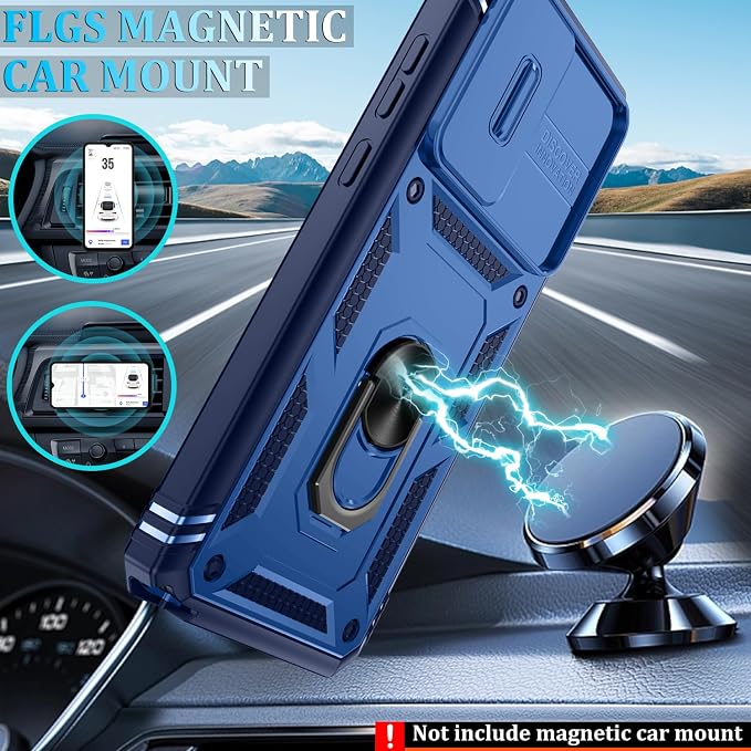 Gritup for Motorola Moto G Stylus 5G 2024 Case: G Stylus 2024 Case with Screen Protector*2 [Magnetic Stand] [Slide Camera Cover] Shock Proof Military-Grade para G Stylus-5G-2024 Blue - Image 6