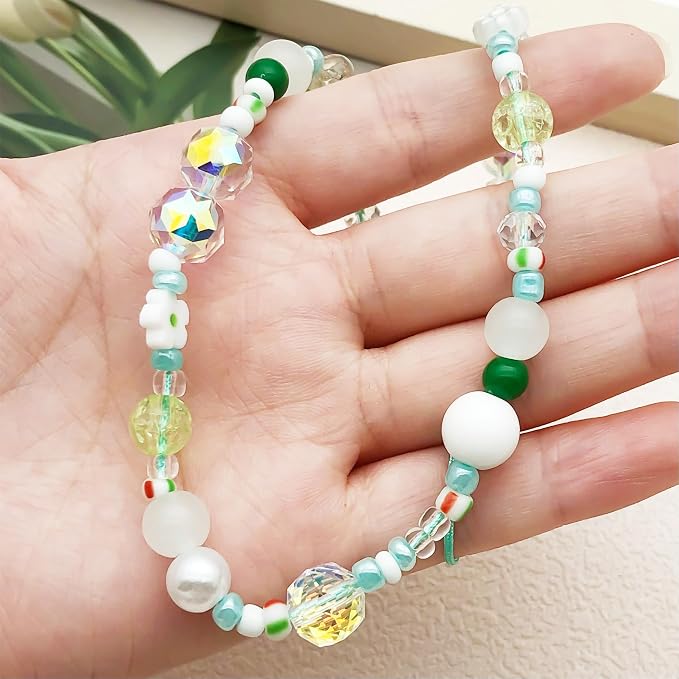Beaded Camera Wrist Strap Cute Digital Camera Charm Lanyard Phone Chain Keychain Beaded Phone Lanyard Bag Charm - Image 4