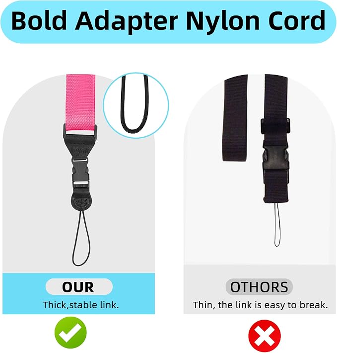 Adjustable Shoulder Strap:Comfortable iPad Strap Nylon Neck Lanyard for iPad/Samsung Tablet Case,Camera Binocular Crossbody Laptop Luggage Bag(Pink) | for iPad/Samsung Tablet Case,Camera Binocular Crossbody Laptop Luggage Bag - Image 3