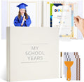 Large School Photo Album 12x12In Self Adhesive 40 Pages Beige | Linen cover, Marker, Corner stickers, School memories, Kids keepsake by Hiwhy