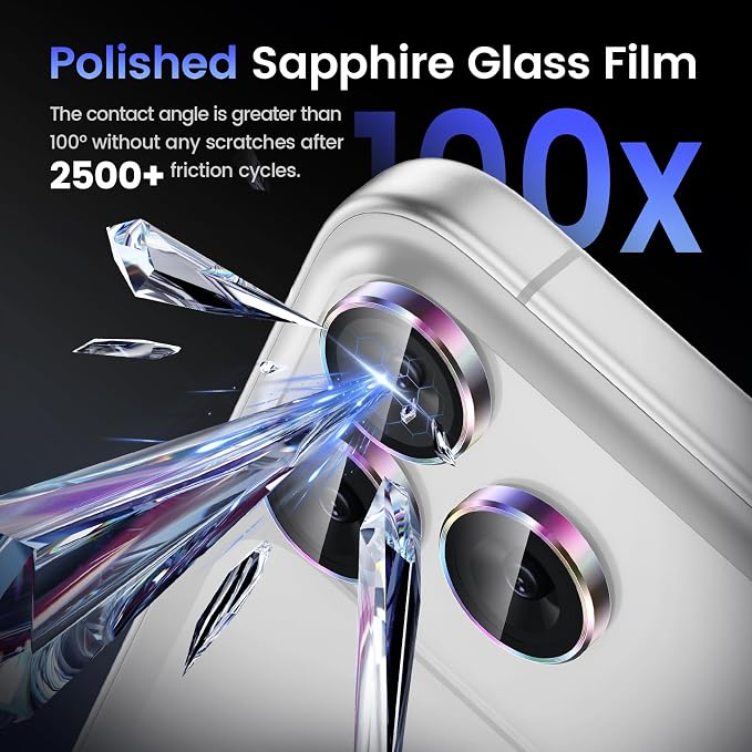 Tensea Camera Lens Protector Compatible for iPhone 17 Pro Max/17 Pro | Metal Aluminum Alloy Tempered Glass Cover Camera Screen Protector Accessories, Case Friendly - Image 6