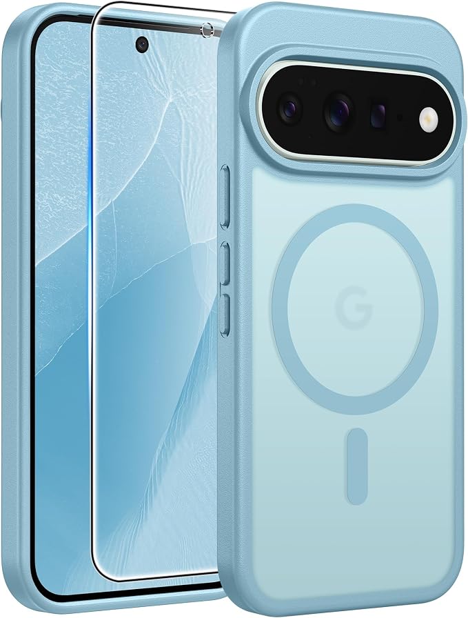 FNTCASE for Google Pixel 11 Pro Case / Pixel 11 Case, with Screen Protector | Fit for Magsafe, Translucent Matte, 14FT Military Grade Drop Protection, Shockproof Protective Phone Cover, Teal by FNTCASE