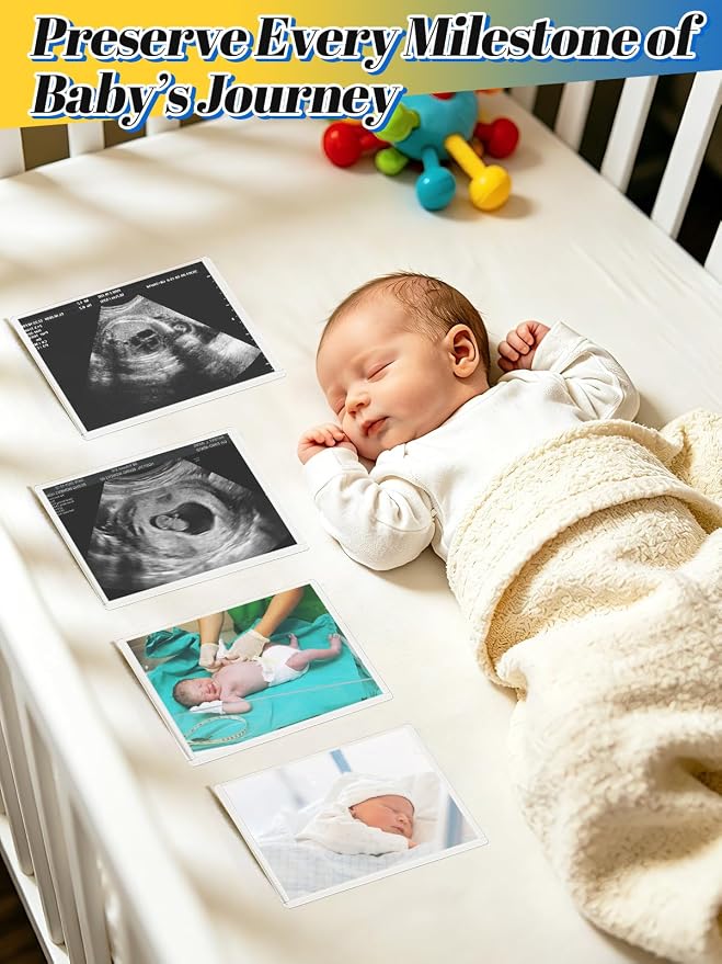 Easy-Slide Photocard Sleeves Photo Protector for 4x6in Ultrasound Pictures | Keep Baby Sonogram Picture/Special Memories Safe, Pregnancy Journal Must Haves, Pregnancy Gifts for Expecting Mom, 20 Pack - Image 6