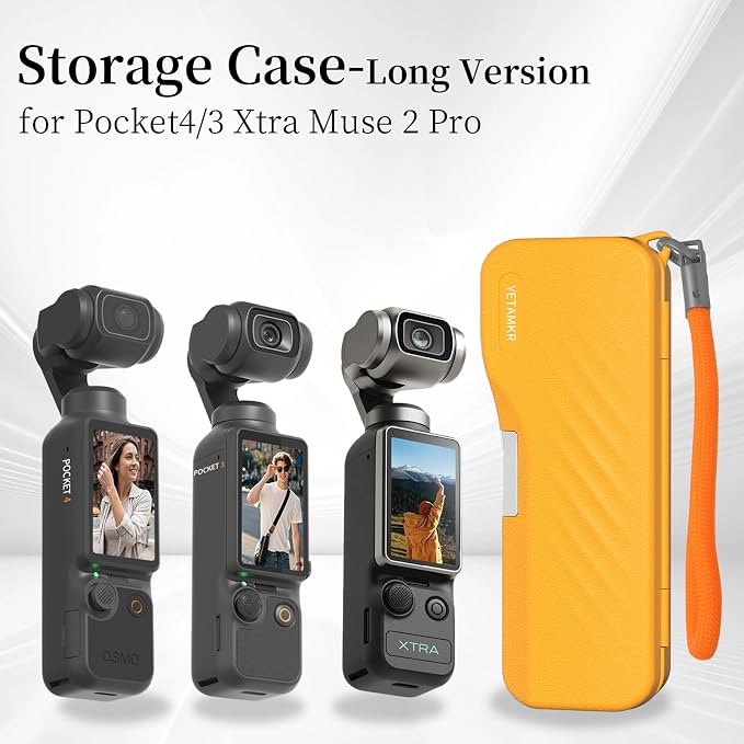 Portable Hard Case for DJI Osmo Pocket 4/3 Xtra Muse Camera Accessories | Rigid PC Storage Case, Portable Premium Protective Cover with 3 Magnetic CPL ND Filter Slots & 2 Memory Card Storage Slots - Image 2