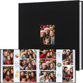 600 Pocket 4x6 Photo Album with Writing Space, Linen Cover, Black | Large Capacity, 4x6 Album Book, with Memo for Family, Wedding Baby, Travel Memories Graduation Pictures by Xfveiwoo