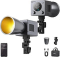 NEEWER 60W Mini LED Video Light with 50Wh Battery/100W PD Fast Charging, APP/2.4G Control/NFC, Bi Color Dimmable COB Studio Continuous Output Lighting 44,800 lux/1m 2700-6500K CRI97+ 12 Scenes, HB60B by Neewer