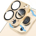 Camera Lens Protector for iPhone 13 Pro/iPhone 13 Pro Max Metal Camera Cover Film, 9H Tempered Glass, Anti-Scratch, Case Friendly - Gold by Hsefo