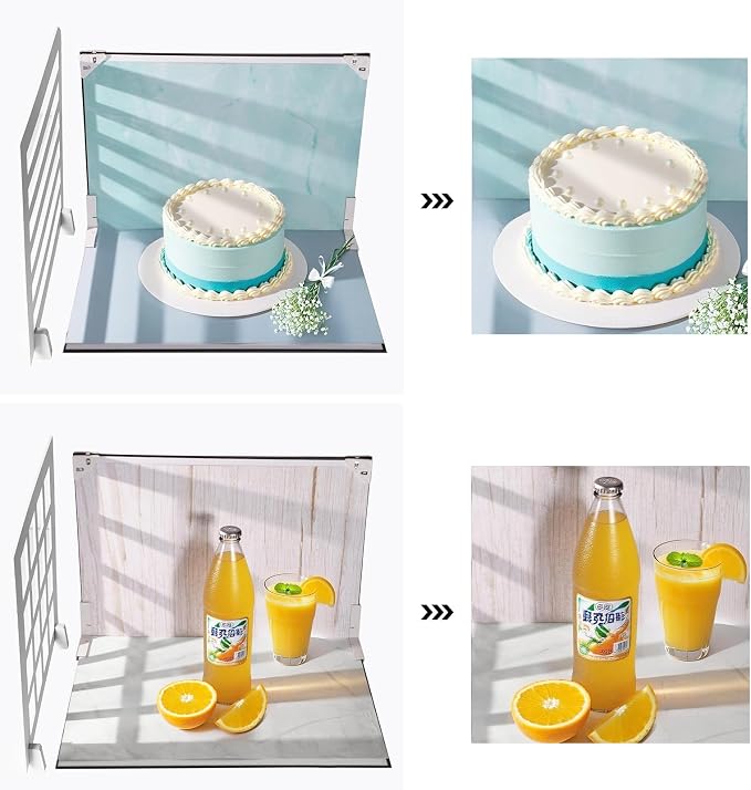 Product Photography Backdrop Kit, 11.7 x 16.5 in, 12 Double-Sided Backdrops | 24 photo background designs, foldable backdrop board and shadow props for food, skincare, jewelry and handmade products. - Image 4