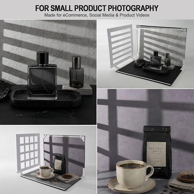 Product Photography Backdrops Kit, 16.5 x 11.7 inch, 22 Designs | 11 Double-Sided Photo Backdrops with 4 shadow props for food photography, jewelry, handmade products and UGC content. - Image 3