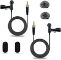 2-Pack 3.5mm TRS Lavalier Mic for Sennheiser Systems, 1.5M | Omnidirectional Lapel Microphones With Crisp Sound Pickup, For Youtube, Vlogging, Live Streaming, Interviews by Unknown