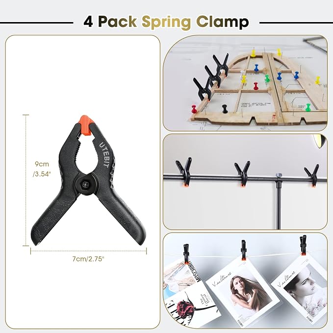 6.5x10ft Black White Backdrop Screen, High Density Polyester Fabric | Pure Black White Photo Backdrop Curtain Screen with 4 Spring Clamps for Photography Photoshoot Portrait Party Video Studio - Image 5